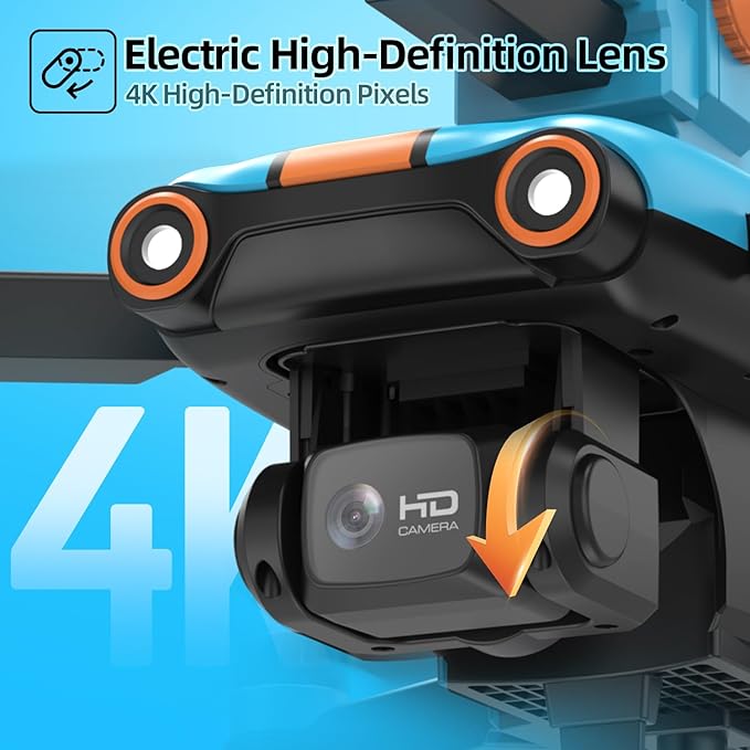 LMRC-12D Max Bullet Drone with 4K Camera for Adults Beginner, Foldable 2.4GHz FPV Drone With Turret,30 Mins Flight Time, RC Quadcopter,2 Batteries