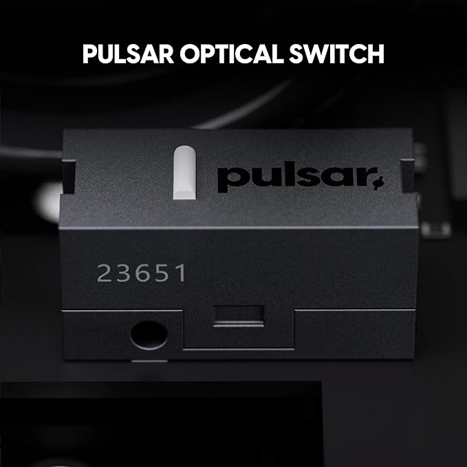 Pulsar Gaming Gears X3 LHD Crazylight Wireless Gaming Mouse, Ultra Lightweight 1.51 oz (43g), Hybrid Ergonomic, Optical Switch, 32000 DPI, 750 IPS, XS-1 Sensor, 8k Compatible (Left-Handed Uyuni White)