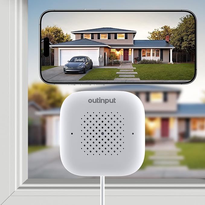 Outinput Window Camera, 2K 3MP WiFi Security Camera for Home Security, AI Color Night Vision, Motion Detection with Instant Alerts, 24/7 Recording, App Control, Works with Glass Window