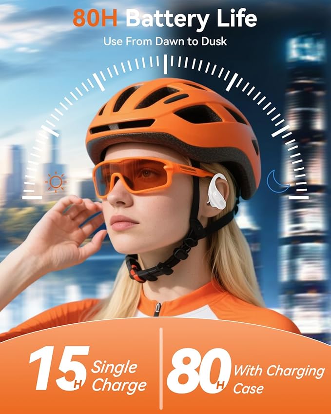 Wireless Earbuds, Sports Bluetooth 5.4 Headphones, Ear Buds with ENC Noise Canceling Mic, 80Hr Playtime Earphones, Palm-sized, LED Power Display, IPX7 Waterproof Headset for Workout Running, White