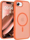 TOCOL for iPhone 17e Case, Compatible with Magsafe, Military Drop Protection, Slim Translucent Matte Shockproof for iPhone 17 e Case 6.1 inch (Orange)
