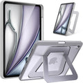 Case for iPad Air 11 inch M4/M3/M2(2026/2025/2024), iPad Air 4/5th Generation, Dual Multi-Angle Adjustable Kickstand Full Protective Case with Built-in Pencil Holder (Grey, iPad Air 11 inch)