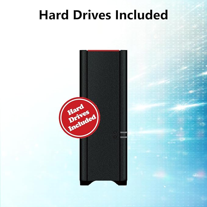BUFFALO LinkStation 210 4TB 1-Bay NAS Network Attached Storage with HDD Hard Drives Included NAS Storage that Works as Home Cloud or Network Storage Device for Home