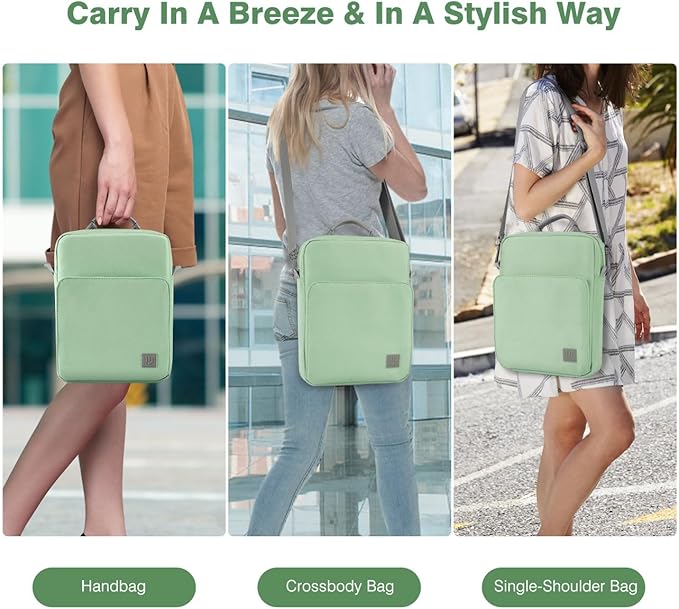 Dadanism 9-11 Inch Tablet Sleeve Bag Carrying Case with Shoulder Strap for iPad (A16) 11", iPad 10th Gen 10.9", iPad Air M4/Pro M5 11", iPad 9/8/7th 10.2", Galaxy Tab A11+ Plus 11", Dark Green