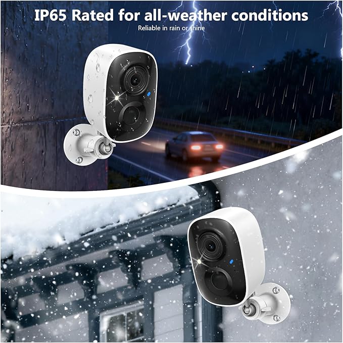 2K FHD Security Camera Wireless Outdoor Cameras for Home Security,AI Human Detection,Instant Alert,Color Night Vision,SD/Cloud Storage,Solar/Battery Powered,2.4G WIFI Only,Spotlight,Siren Alarm,4 Pack