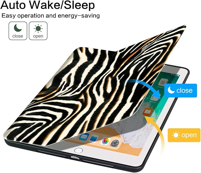 Vimorco for iPad 6th/5th Generation Case 2018/2017, for iPad Air 2/Air Case 2014/2013, for iPad Cases 6th/5th Gen 9.7-inch Pencil Holder/4 Viewing Stands/Typing Stand/Slim,Leopard Zebra
