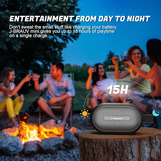 Portable Mini Bike Bluetooth Speaker,IP67 Waterproof Wireless with Adjustable Strap and Hook, Loud Clear Sound 10Hours Playtime, Home/Party/Outdoor/Beach/Shower (MINI Speaker)