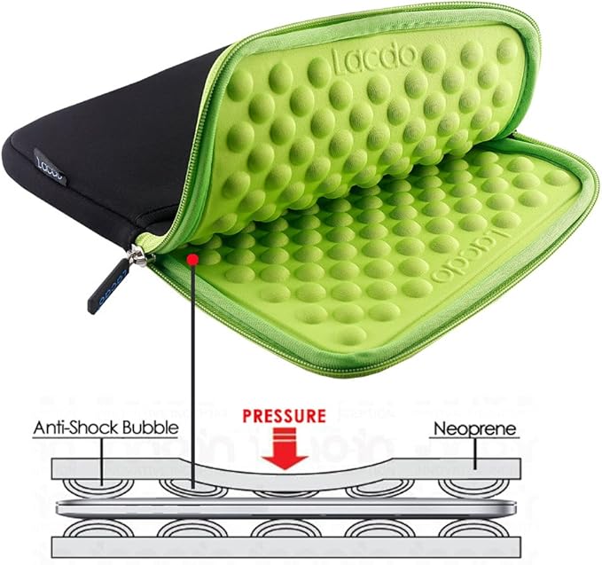 Lacdo Tablet Sleeve Case for 11 inch iPad A16 / 11 inch iPad Air M4 M3 M2 / 11" iPad Pro M5 M4 / 10.9" iPad /10.2" iPad /10.9" ipad Air / 11 Inch Samsung Galaxy Tab A9+ Bag, Fit Magic Keyboard, Green