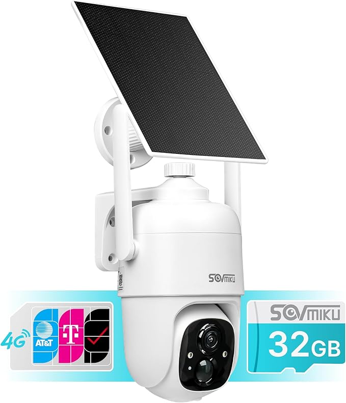 Vicohome 4G LTE Cellular Security Camera Wireless Outdoor, $14.9/Month for Unlimited Data, Easy to Setup, IP65 Waterproof, No Wi-Fi Surveillance Cam Two Way Audio, Color Night Vision, 32GB Included