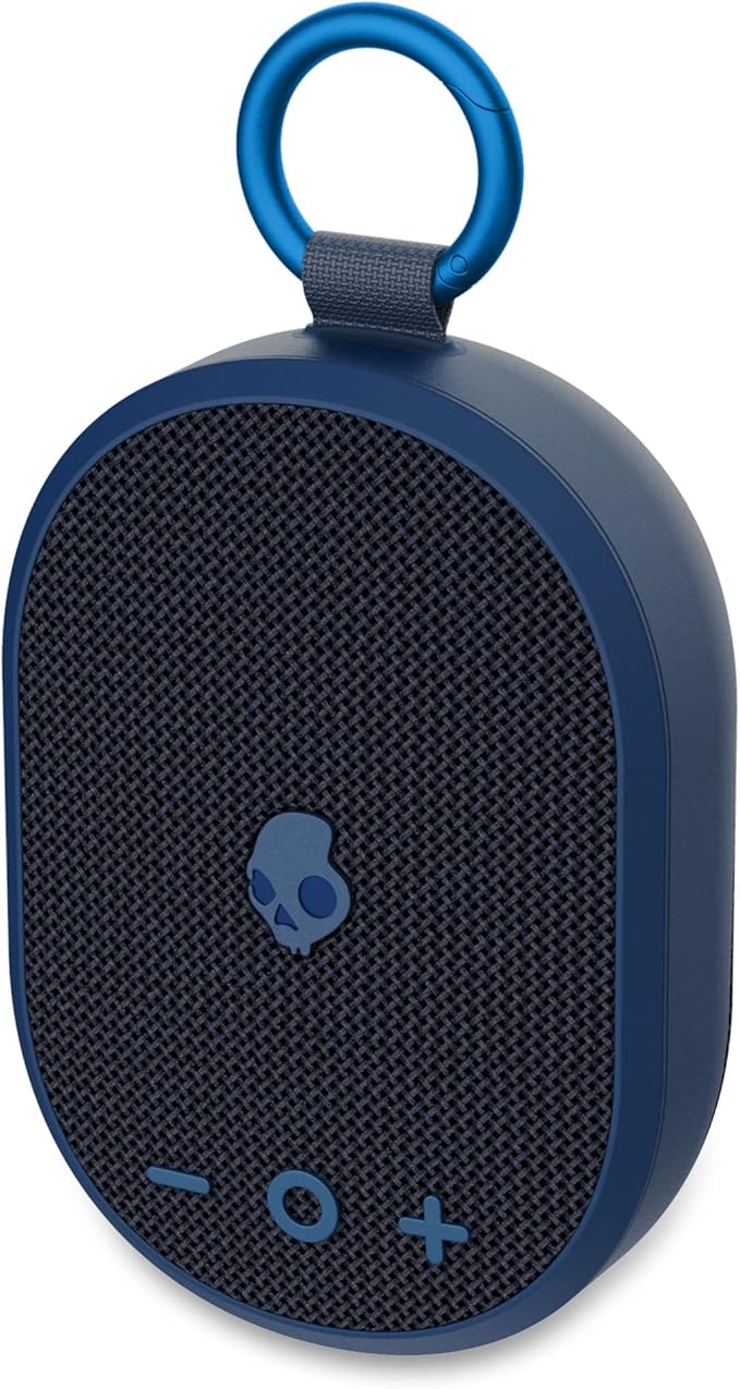 Skullcandy Kilo Wireless Bluetooth Speaker - IPX7 Waterproof Mini Bluetooth Speaker with 24 Hour Battery, Downward Firing Passive Radiator, and True Wireless Pairing - Perfect for Outdoor (Navy)