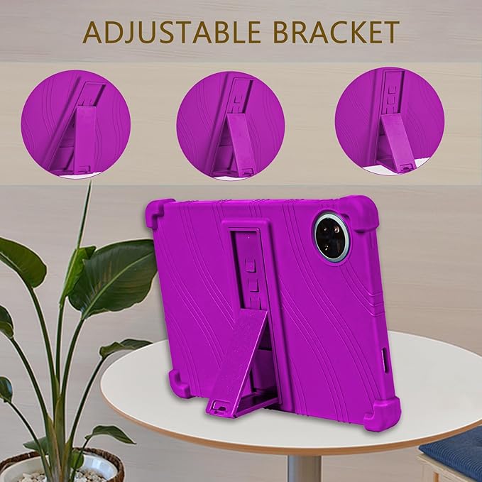 ATOOZ for DOOGEE U11 Case 11 Inch,Soft Silicone Kids Case for DOOGEE U11 Pro Tablet 2025/Teclast P50 Tablet with Stand (Purple)