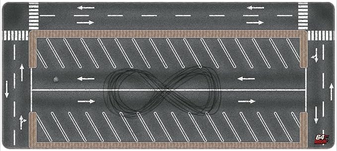 XXL 1/64 Scale Parking Lot Mouse Pad 90x40cm Non-Slip Rollable Desk Mat | Large Diorama Playmat for Hot Wheels, Matchbox, Mini GT, Tarmac, Inno64 and Diecast Car Collectors, Kids and Gamers