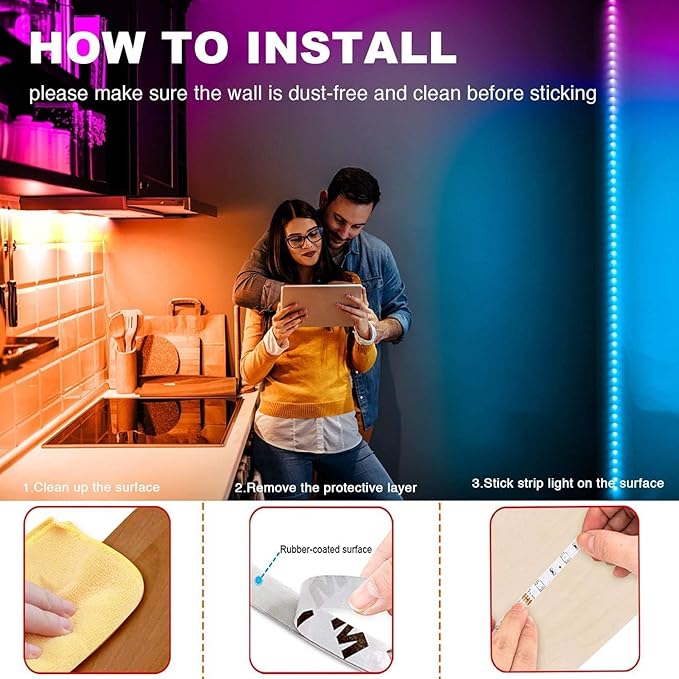 phopollo Bluetooth 24V Led Strip Lights 200ft (2 Rolls of 100ft), Color Changing LED Lights for Bedroom, Kitchen Decor, App Control and Music Sync