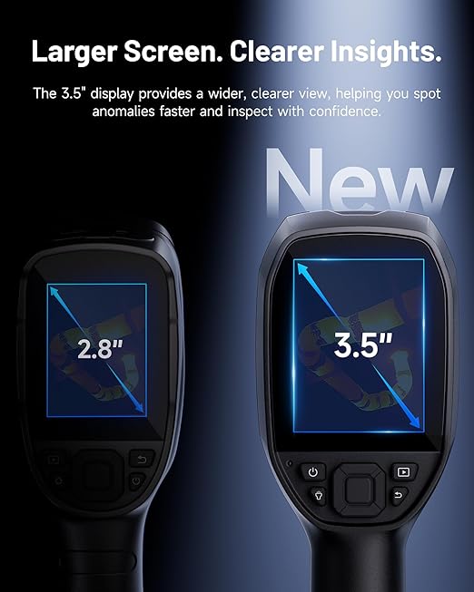 TOPDON TC004 Thermal Imaging Camera, 256 x 192 IR High Resolution 8-Hour Battery Life Handheld Infrared Camera with PC Analysis and Video Recording Supported, 64GB Storage