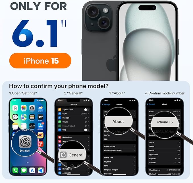 Miracase Compatible with iPhone 15 Case, [Soft Anti-Scratch Microfiber Lining], Liquid Silicone Case Gel Rubber Shockproof Drop Protection Phone Case for iPhone 15, Glass Blue