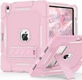 ZoneFoker Case for iPad (A16) 11th/10th Generation 11/10.9 inch 2025/2022, Heavy Duty Military Grade Shockproof Rugged Cover with Pencil Holder/Stand for i Pad 11th / 10 th Gen (Light Pink)