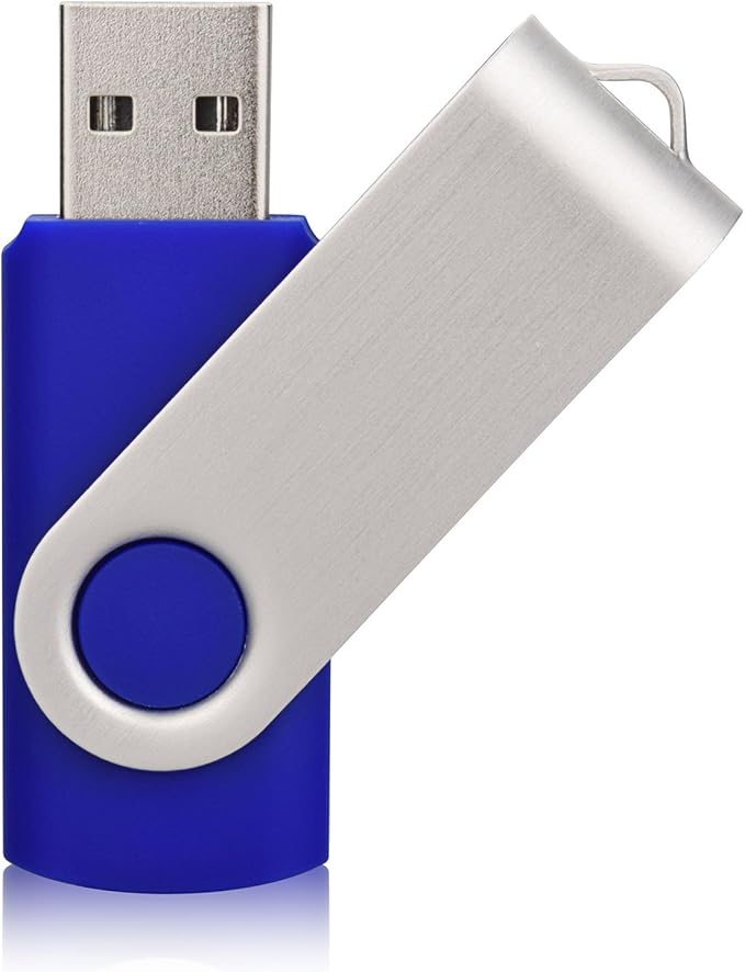 Aiibe 10 Pack 64 GB USB Flash Drives Thumb Drive Jump Drives 64GB 2.0 Flash Drive Bulk (10 Mixed Colors: Black Blue Red Green Orange White Yellow Pink Purple Silver)