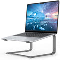 SOUNDANCE Laptop Stand for Desk, Ergonomic Metal Computer Riser for 12-17.3 Inch Laptops, Heavy Duty Stable Desktop Holder, Improves Eye Level & Workspace Organization, Grey