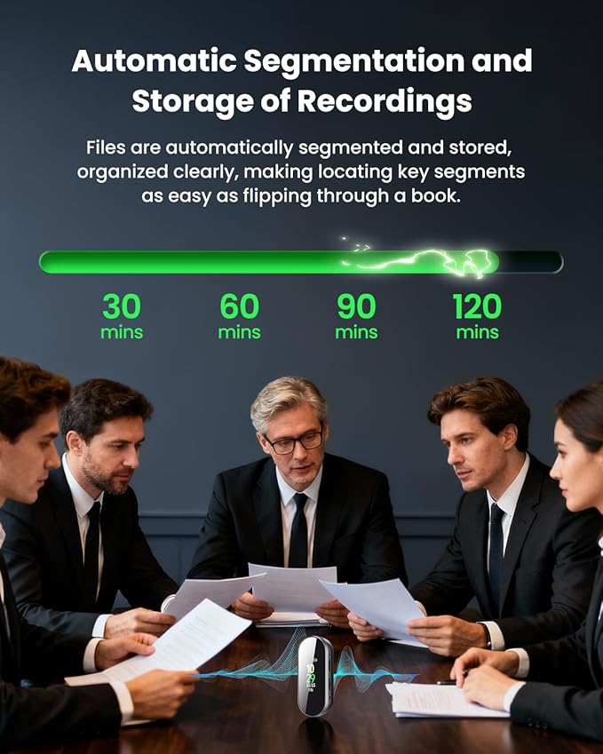 64GB Digital Voice Recorder Professional & Portable, 4-in-1 New Upgraded Noise Reduction Hi-Fi Pure Sound Quality, 3072Kbps Audio Activated Voice Recorder for Your Lectures, Meetings, and Classes