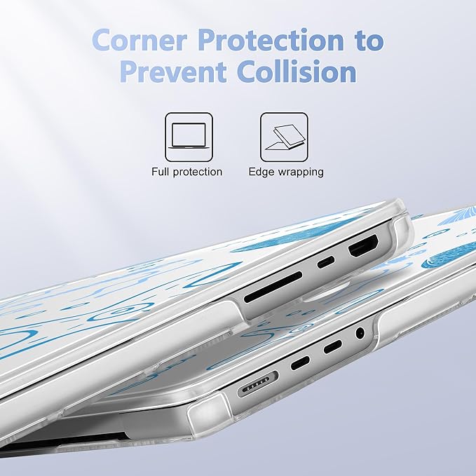 May Chen for 2026 MacBook Pro 14-inch M5 M4 M3 M2 M1 Pro/Max Chip, Release 2026 2025-2021, Model A3427 A3426 A3434 A3112 A3401 A3185, Plastic Hard Shell with Keyboard Cover, Sea Star