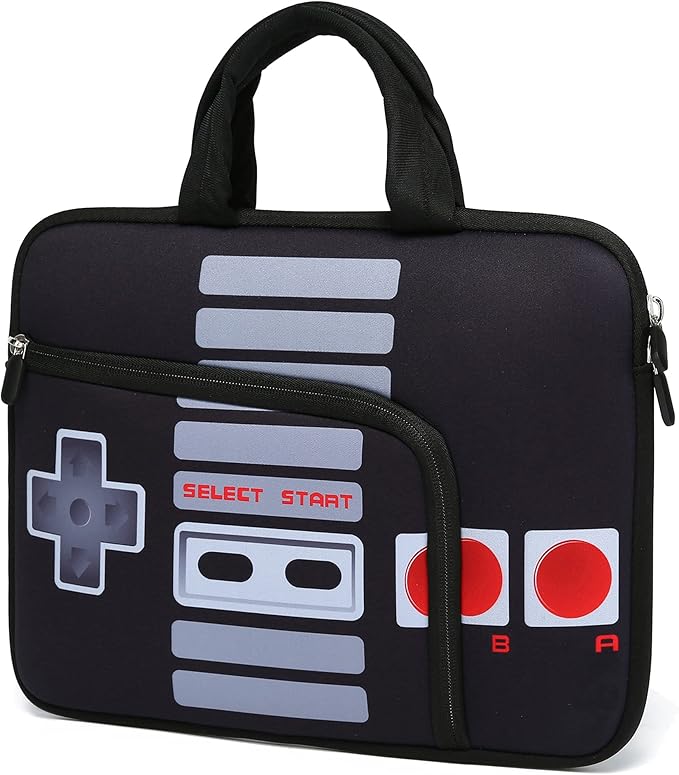 11 11.6 12 12.1 12.5 inches Laptop Sleeve Chromebook Case Ultrabook Case Notebook Sleeve PC Messenger Bag Tablet Case Neoprene Handle Sleeve for Men Women, Two Pockets (Games)