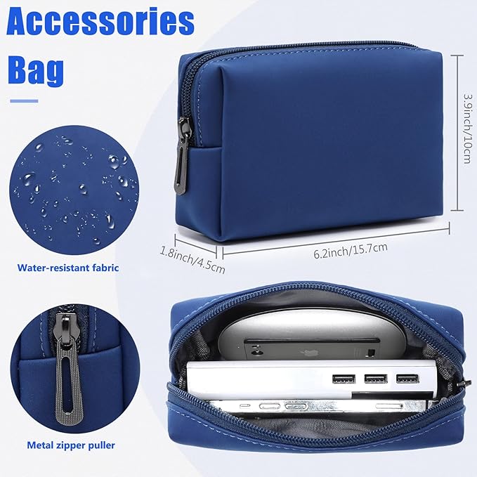 HYZUO 13.3-14 Inch Laptop Sleeve Case with Stand Feature for MacBook Pro 14 M5/M4/M3/M2/M1 2026-2021, MacBook Pro/Air 13.3, 13.5" 13.8" Surface Laptop, HP Spectre X360 13/14, Klein Blue