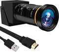 MMlove 4K HDMI USB Camera 30FPS Webcam 10X Variable Focus 5-50mm Lens H.265 2X Digital Zoom PC Streaming Close up Zoom in and Out Web Camera for Conference Classes