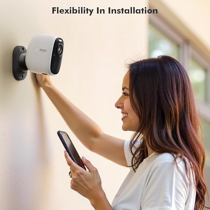 Dzees Wireless Security Camera Outdoor with Magnetic Mount, 4MP Battery Powered Security Cameras Wireless Outdoor for Home Security, AI Motion Detection/2-Way Talk/Color Night Vision/Ip66/Cloud-4-Pack