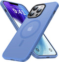 Magnetic for iPhone 14 Pro Case,[Compatible with MagSafe][Military-Grade Drop Protection][Anti-Yellowing] Shockproof Protective Translucent Matte Cover for iPhone 14 Pro Phone Case,Sky Blue