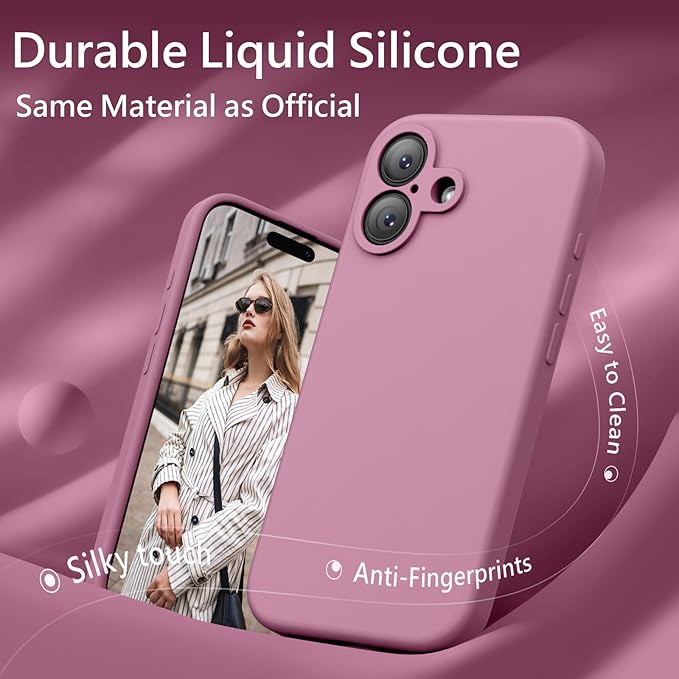 FireNova Magnetic for iPhone 17 Case, Compatible with MagSafe, [Integrated Silicone Camera Control Button] [Camera Protection] Anti-Scratch Microfiber Lining Phone Case, 6.3", Lilac Purple