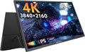 23.8'' Portable Monitor 4K UHD 60Hz 120% sRGB, VESA USB-C HDMI Laptop Screen Extender, Built-in Stand Speakers for Laptop PC Mac Phone PS4/5 Xbox Switch