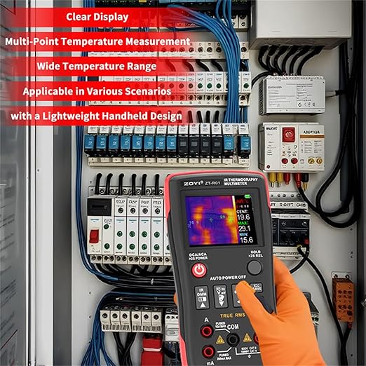 ZOYI Thermal Imaging Camera 2 in 1 True RMS Multimeter 32×32Resolution -4°F to 1022°F Type-C Charging for Electrical Industrial Inspections 25000count Digital multimeter