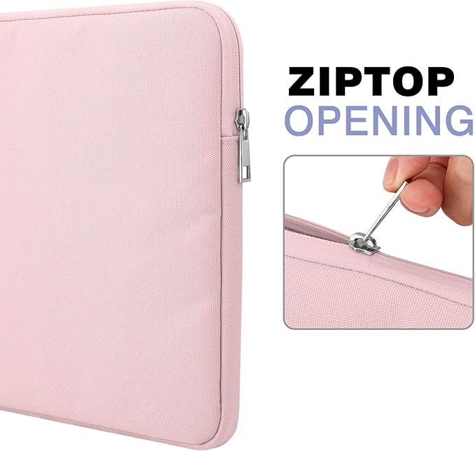 MoKo 9-11 Inch Tablet Sleeve Bag Carrying Case Fits New 11 inch iPad Air M3, iPad A16 2025, iPad Pro 11 M4/Air M2, iPad Air 5/4/3th, iPad 10/9/8/7th, Pink