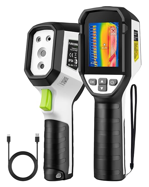 Firecore Thermal Camera FI160S, 320 x 240 Super Resolution, Thermal Imaging Cameras with Laser Pointer, PC Analysis, 160 x 120 IR Resolution Infrared Camera, -4°F to 1022°F, Temp Alert, 32GB Storage