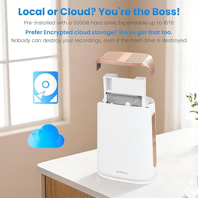 Eseecloud Si-Home Dual Lens Solar Security Camera Wireless Outdoor System,5GHz Wi-Fi, Battery Power, Color Night Vision, Two Way Audio, Easy to Setup,AI Motion Tracking,500GB, 180 Days Exchange Policy