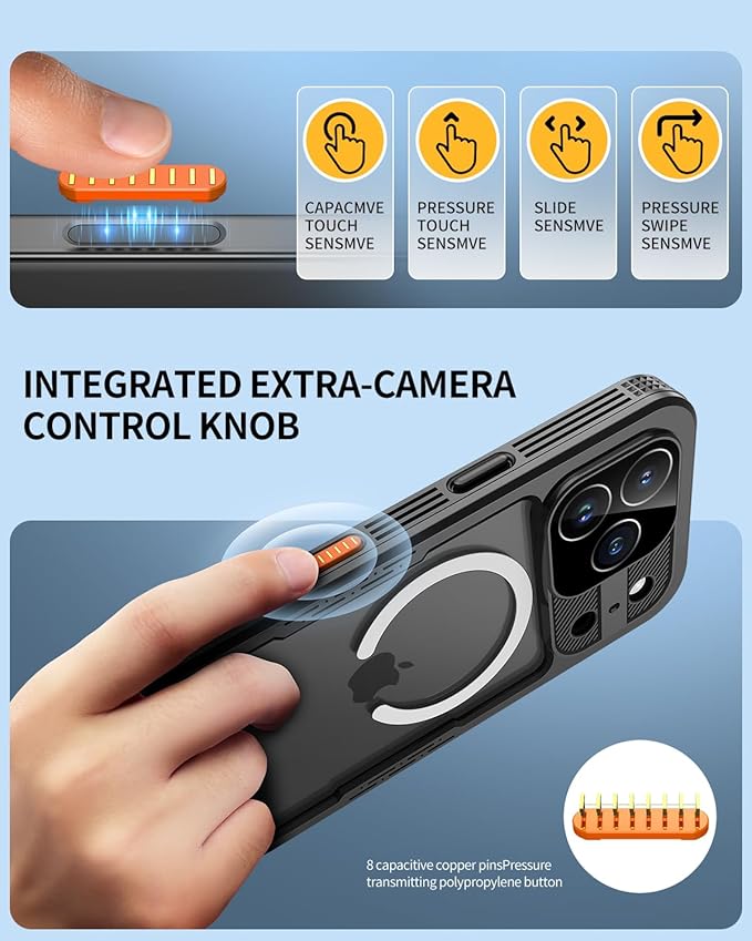 Lanhiem Magnetic for iPhone 17 Pro Max Case, Built-in Privacy Screen Protector, IP68 Waterproof Dustproof Case, Compatible with MagSafe, Anti-Spy Full Body Phone Case for iPhone 17 Pro Max 6.9", Black