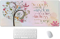 SSOIU Inspirational Christian Bible Verse Proberbs Quotes Extended Gaming Mouse Pad 35.5x15.7 in, Large Mouse Pad, She Opens Her Mouth with Wisdom and The Teaching of Kindness is on Her Tongue