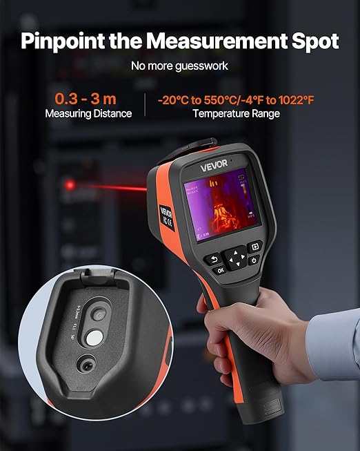 2025 AI-Powered Thermal Imager Pro,Thermal Imaging Camera with 256x192 IR Resolution & 2MP Visual Camera, 25Hz, 3.5" Touch Screen, -4°F to 1022°F, WiFi