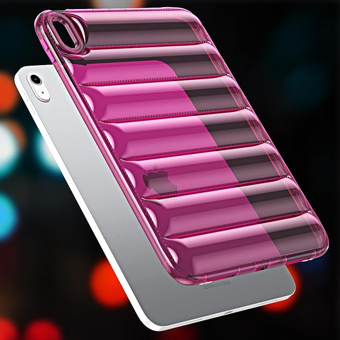 for iPad (A16) 11th Generation Case 11 inch 2025/iPad 10th Generation 10.9 inch (2022) Shockproof Soft TPU Back Cover Silicone Bumper Anti-Yellowing Lightweight Protective Clear Shell, Rose