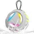 Portable Bluetooth Speaker, IPX7 Waterproof Shower Speaker, Wireless Outdoor Speakers, Floating, Built-in Mic, 24H Playtime with LED Lights, Loud HD Sound, Powerful Bass, Gifts for Unisex - Gray