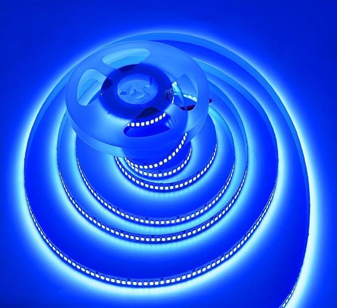 LED Strip Lights, SMD 2835 LED Strip, DC12V 1200LEDs 16.4Ft 26000LM High Density LED Light Strips Tube Waterproof IP67, 3 Times Brightness Than SMD3528 LED Strip, Blue