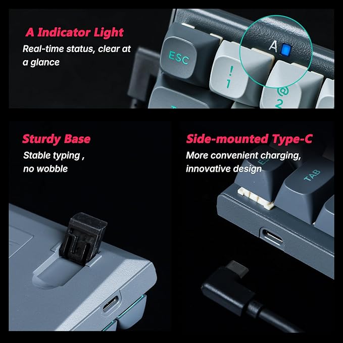 E-YOOSO Hz-61 60% RGB Mechanical Gaming Keyboard Wired, Magnetic Switch, PBT Keycaps, Hot Swappable Mechanical Keyboard Compact Desigh for PC/Mac