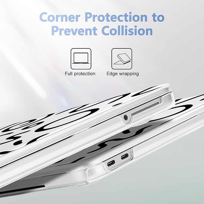 Case for 2026 MacBook Neo 13-inch Laptop with Liquid Retina Display, Release Model A3404, Sturdy Plastic Hard Shell Case + Keyboard Cover + Trackpad Film + Dust Plug, Abstract Line
