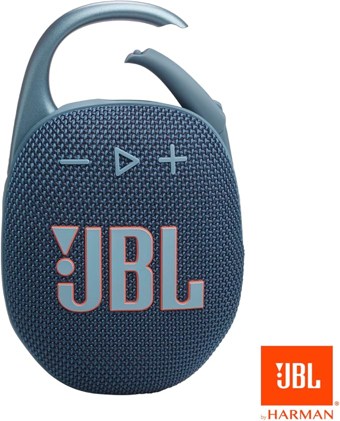 JBL Clip 5 - Ultra-Portable, Waterproof & Dustproof Bluetooth Speaker, Big JBL Pro Sound with Punchy bass, Integrated Carabiner, Up to 12 Hours of Play, Made in Part with Recycled Materials (Blue)