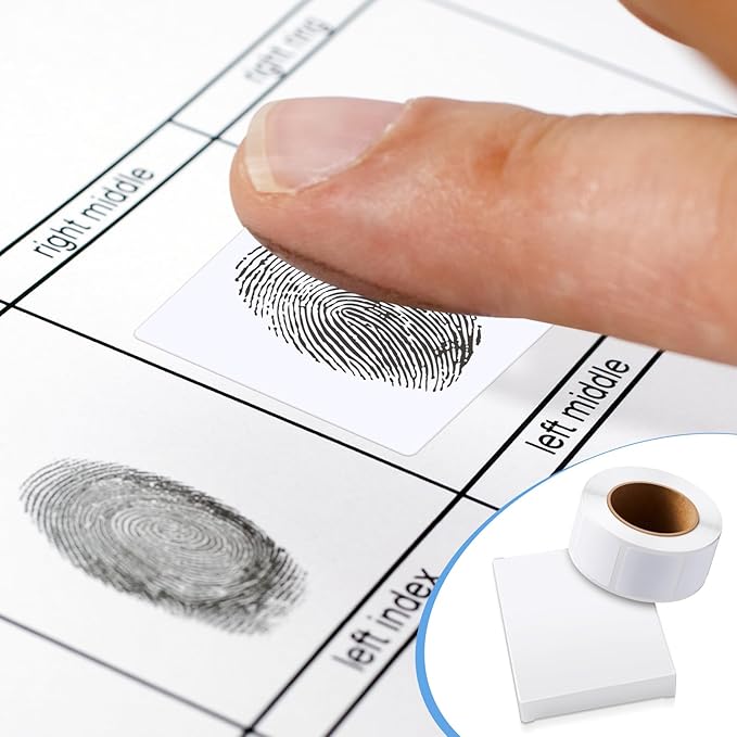 500 Pcs Fingerprint Correction Tabs for Finterprint Cards Kits Labels Supplies Reprint Correct Fingerprint Card Errors