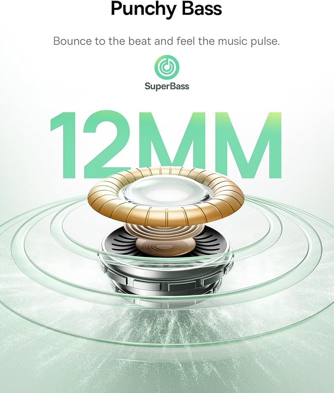 Baseus Bass BP1 NC Hybrid Active Noise Cancelling Wireless Earbuds, 12mm Super-Bass Driver, 41H Playtime, Bluetooth 6.0, IP55 Waterproof, 4-Mic AI ENC, 24 Customizable EQ