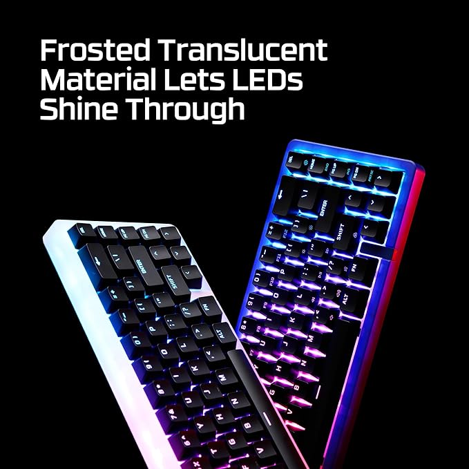 HyperX Origins 2 65% Housing – Translucent Frosted Material, Shine Through, High Profile, Easy Access, Tool Free – White