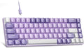 MageGee Portable 60% Mechanical Gaming Keyboard, MK-Box LED White Backlit Compact 68 Keys Mini Wired Office Keyboard with Red Switch for Windows Laptop PC Mac - Violets