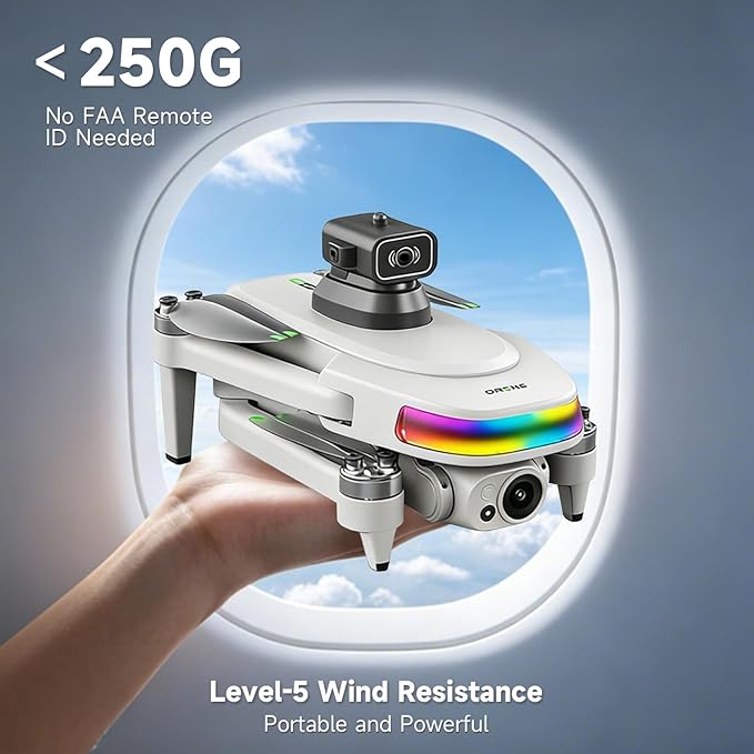 Drones With Dual Camera For Adults 4k,Gps Drone With Screen On Controller,Electric Adjustable Camera 90 °,Auto Return,Obstacle Sensing,Ai Track&Orbit Mode,50 Mins Flight,2 Battery ,For Beginner Toy Gifts