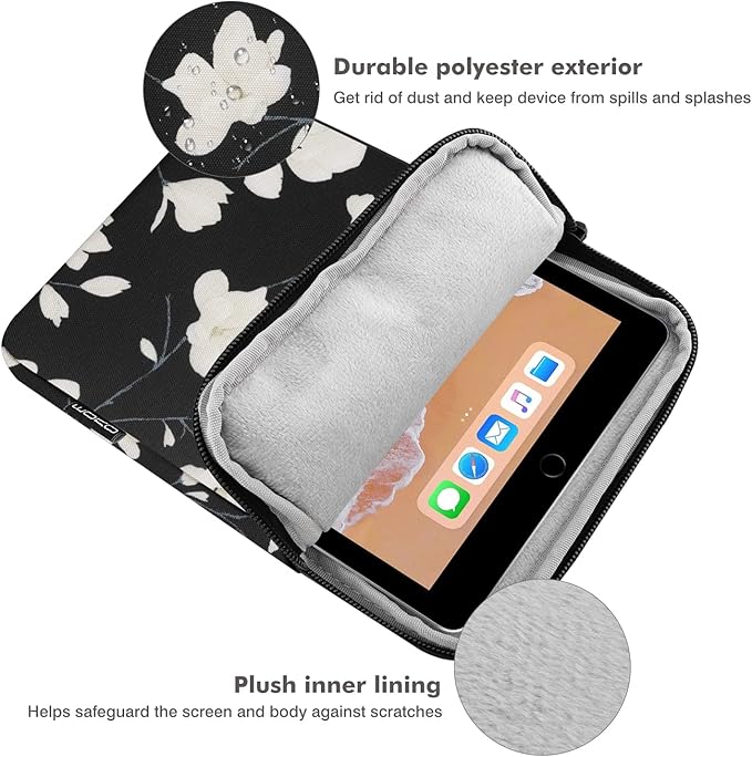 MoKo 9-11 Inch Tablet Sleeve Bag Carrying Case Fits New 11inch iPad Air M4, iPad A16 2025, iPad Pro 11 M4, Air 5/4/3, iPad 10/9/8th Gen, Tab S8/S9 11", Tablet Carrying Case, Magnolia